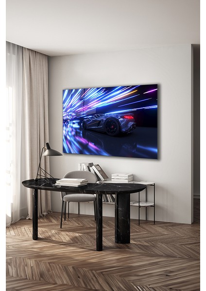 Hızlı Spor Araba Dekoratif Yatay Cam Tablo modelleri