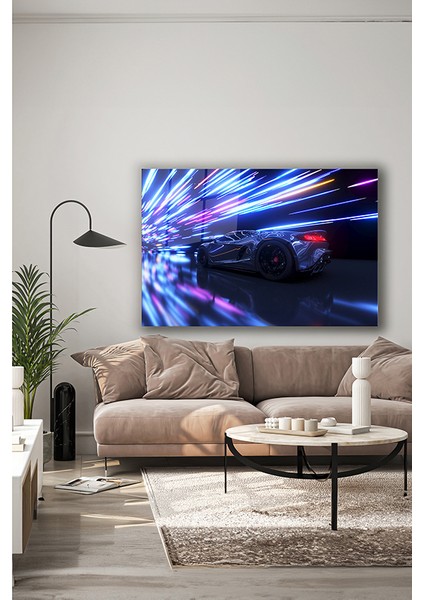Hızlı Spor Araba Dekoratif Yatay Cam Tablo indirimleri
