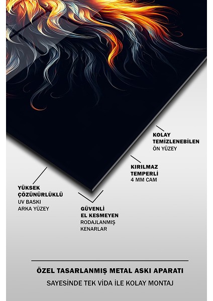 Ihtişamlı Aslan Portre 2 Modern Dikey Cam Tablo fırsatları