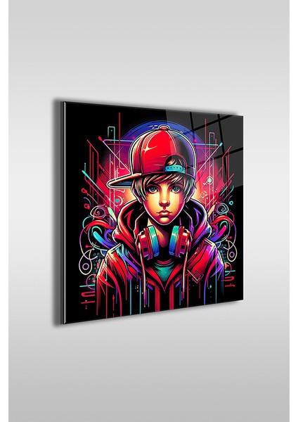 Grafitici Çocuk 2 Dekoratif Kare Cam Tablo fiyatları