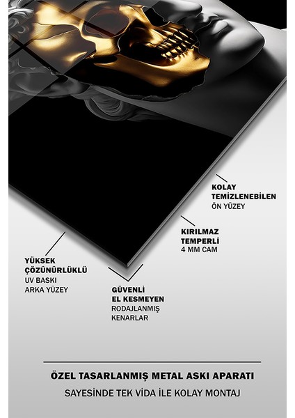 Antik Altın Yunan Heykeli Kare Cam Tablo fırsatları