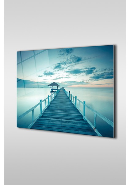 Iskele Modern Dekoratif Yatay Cam Tablo