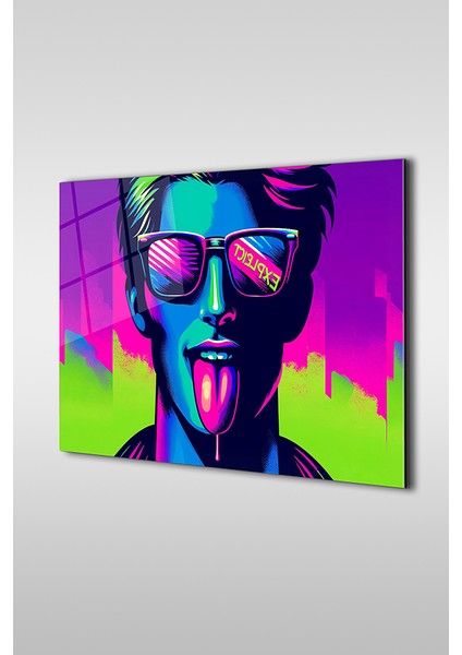 Retro Parti Boy Yatay Cam Tablo