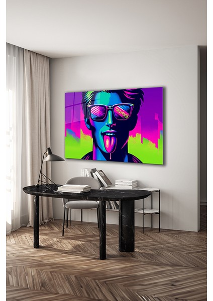 Retro Parti Boy Yatay Cam Tablo modelleri