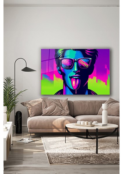 Retro Parti Boy Yatay Cam Tablo indirimleri