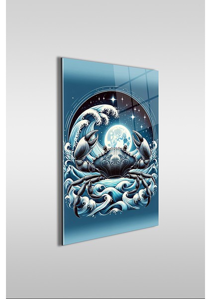 Yengeç Burcu Dekoratif Dikey Cam Tablo fiyatları