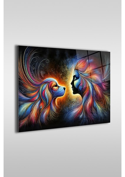 Hayat Arkadaşım Yaratıcı Yatay Cam Tablo fiyatları