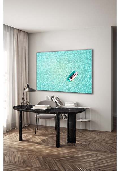 Berrak Okyanus Dekoratif Yatay Cam Tablo modelleri