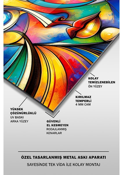 Soyut Shiva Dekoratif Kare Cam Tablo fırsatları