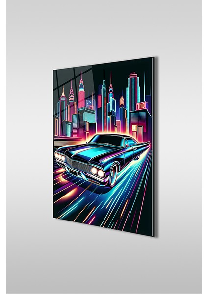 Amerikan Araba Dikey Cam Tablo