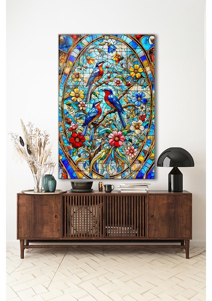 Vitray Stil Manzara Dikey Cam Tablo indirimleri