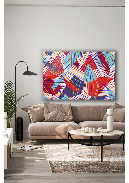 Zigzag Şekiller Dekoratif Yatay Cam Tablo indirimleri