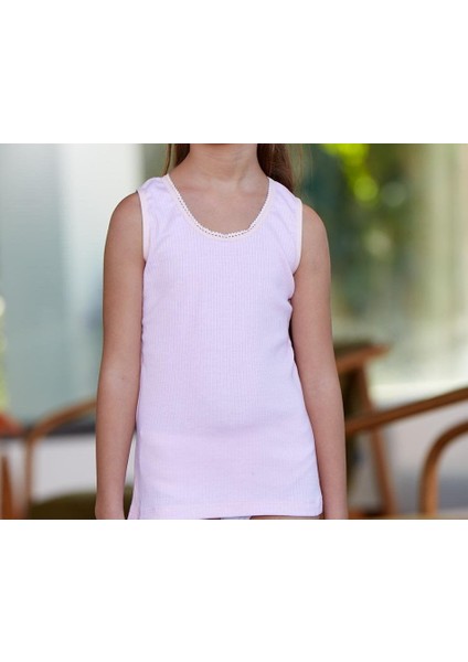 6015 Kız Geniş Askılı Atlet Somon - 5