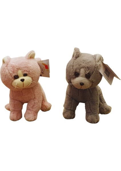 Gg Toys - Peluş Kedi (Miyav Sesli) (Açık Pembe)