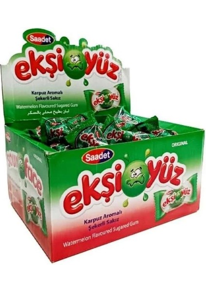 Ekşiyüz 3.5 gr x 100 Adet Karpuz Aromalı Sakız