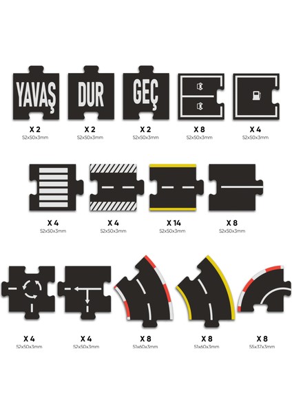 Buluş Yeri Yayıncılık Yol Puzzle - Yap Boz Tasarla Sür 80 Parça Puzzle (Araba Hediyeli)