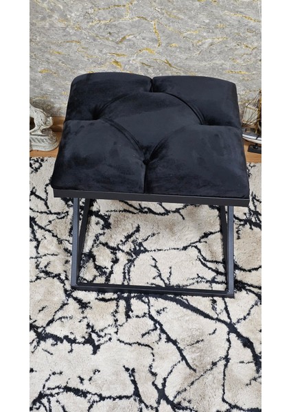 Siyah Çapraz Puf Bench Antre Önü Metal Puf modelleri