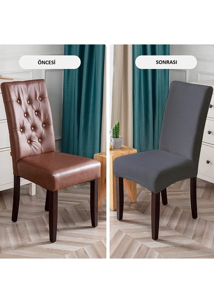 Piti Kare Desenli Sandalye Kılıfı