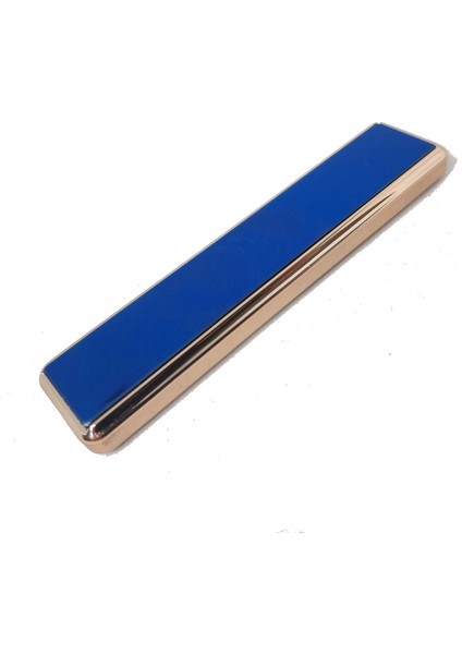Şık Görünümlü USB Şarjlı Rezistanslı Ince Slim Metal Çakmak (Mavi)