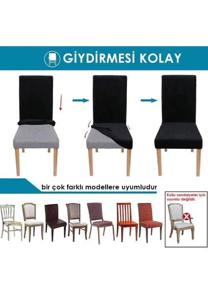 Piti Kare Desenli Sandalye Kılıfı