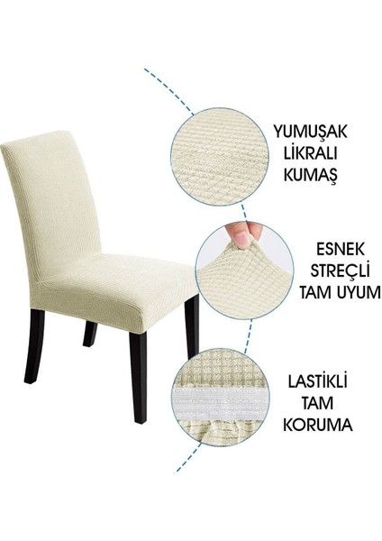 Piti Kare Desenli Sandalye Kılıfı