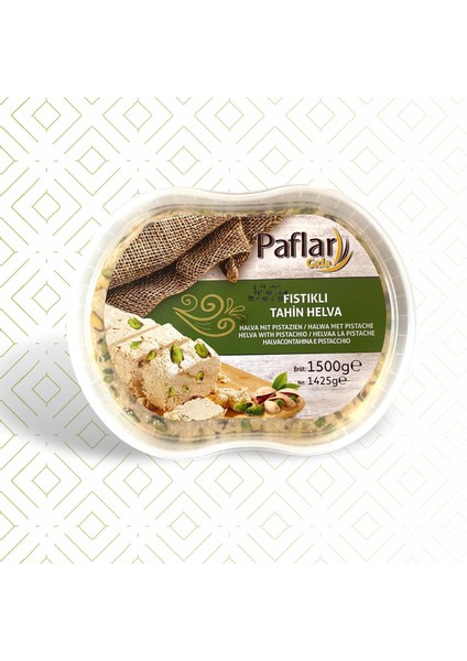 Paflar Peynir Fıstıklı Tahin Helvası 1500 gr