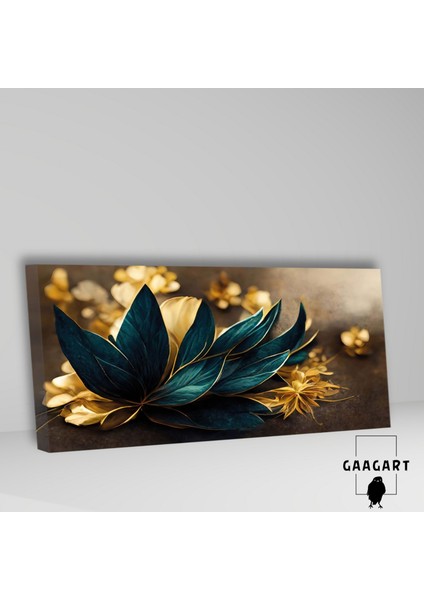 Panoramik Kanvas Duvar Tablosu Yeşil Sarı Modern Tasarım fiyatları