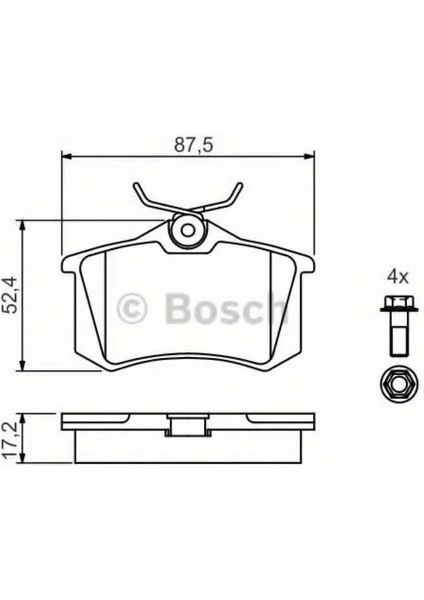 Cıtroen C3 1.4 Hatchback 2011-2014 Arka Fren Balatası Bosch