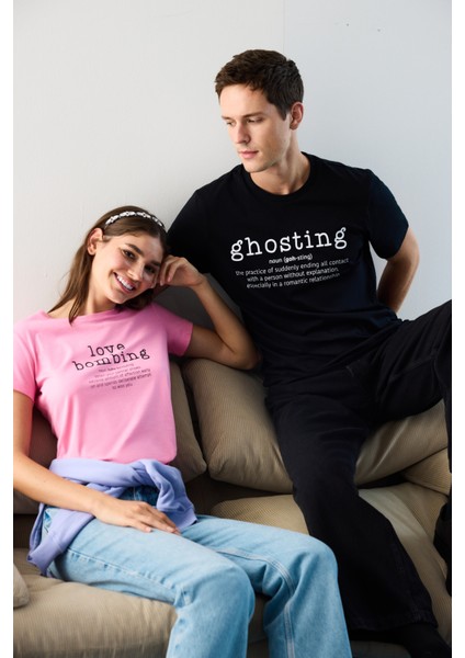 Pamuklu Love Bombing Pembe Pantolon Pijama Takımı