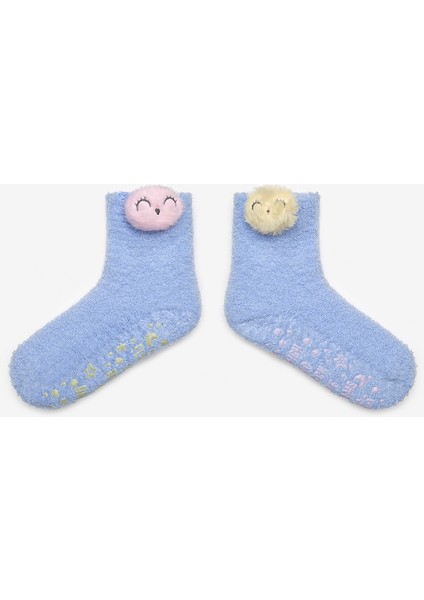 Kız Çocuk Birds Açık Mavi Soket Çorap