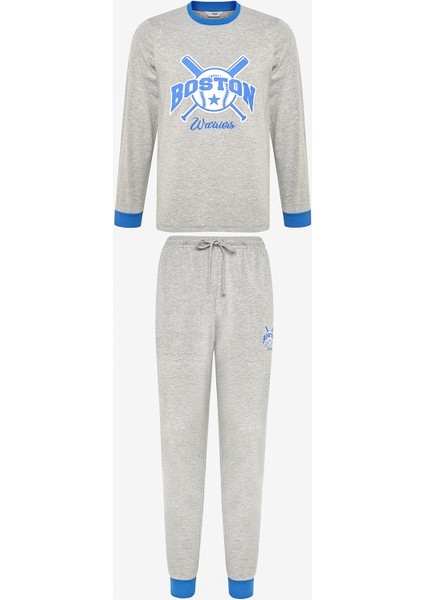 Boston Gri Jogger Pijama Takımı