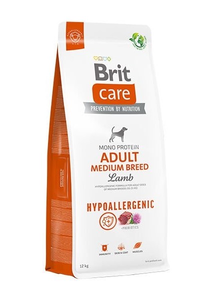 Brit Care Hypo-Allergenic Kuzu Etli Orta Irk Yetişkin Köpek Maması 12 kg