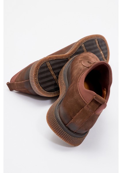 Erkek Gerçek Deri Bağcıksız Comfort Casual Ayakkabı Pc 61896 Nubuk Kahve fırsatları