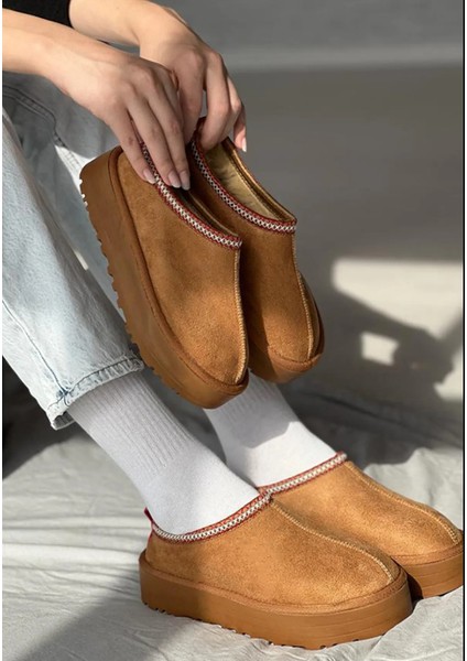 Süet Içi Kürklü Ultra Mini Yüksek Düz Taban Terlik fiyatları