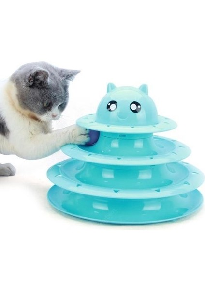  3 Katlı Kedi Oyuncağı Turntable Cat Toy