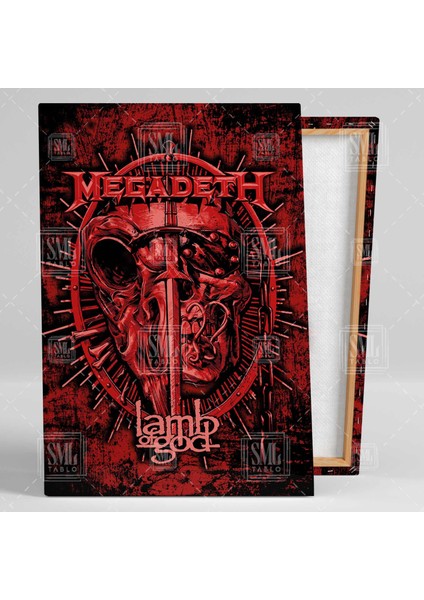 Megadeth Thrash Metal Grubu Lamb Of God Dikey Kanvas Tablo fiyatları