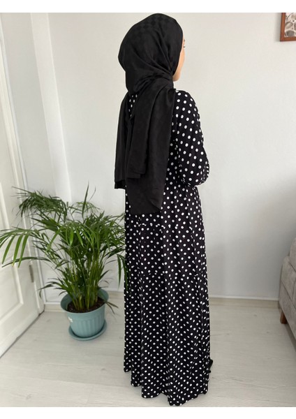 Puantiye Desenli Viskon Elbise fiyatları