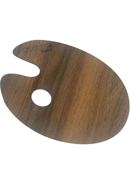 Tuvval Ahşap Oval Palet 20 x 30 cm