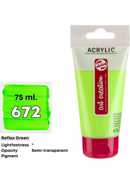 Artcreation Akrilik Boya 75ML - N:672 Reflex Green