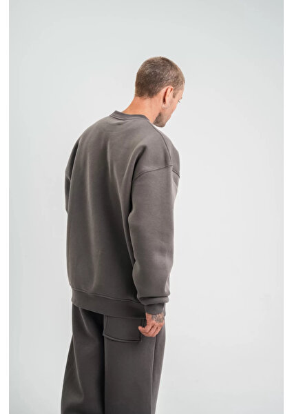 Uzun Kol Bisiklet Yaka Basic Sweatshirt