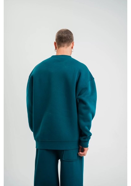 Uzun Kol Bisiklet Yaka Basic Sweatshirt