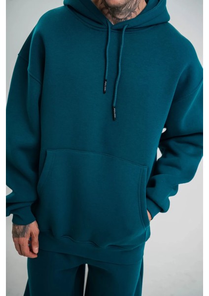 Oversize Kapüşonlu Basic Sweatshirt