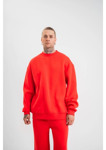 Uzun Kol Bisiklet Yaka Basic Sweatshirt