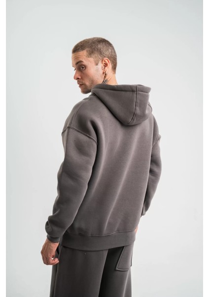 Oversize Kapüşonlu Basic Sweatshirt