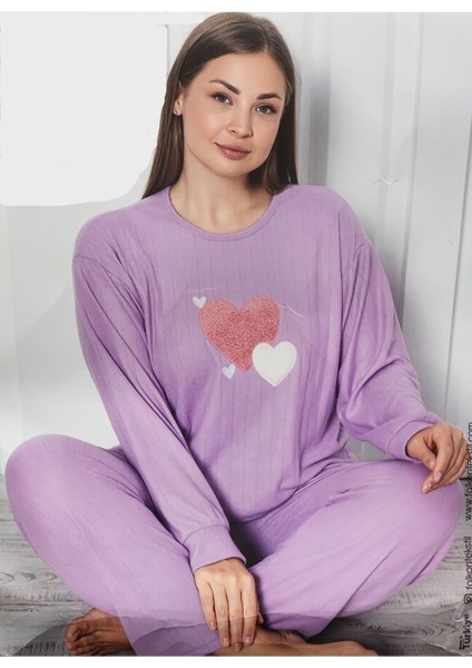 Büyük Beden Interlok Anne Pijama Takımı