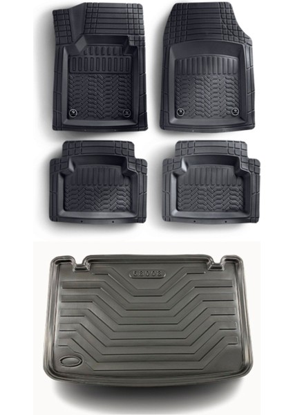 Gold Dacıa Duster 4*4 Suv 2018 Ve Sonrası Araca Özel Bagaj Havuzu + 4D Maximum Siyah Oto Paspas