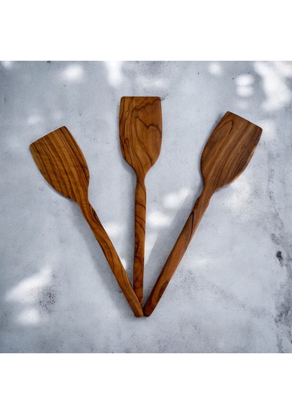 Zeytin Ağacı Spatula 3 Parça / El Yapımı Spatula 3 Parça