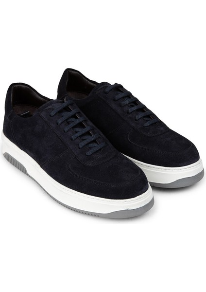 Hakiki Süet Mavi Erkek Sneaker Ayakkabı - 01965MMVIE04 fırsatları