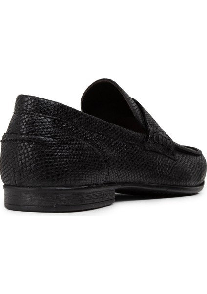Hakiki Deri Siyah Erkek Loafer Ayakkabı - 01978MSYHC10 fiyatları