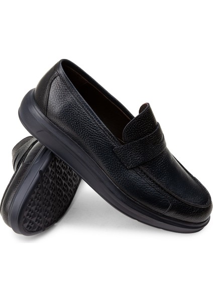 Hakiki Deri Koyu Lacivert Comfort Erkek Loafer - 01564MLCVP17